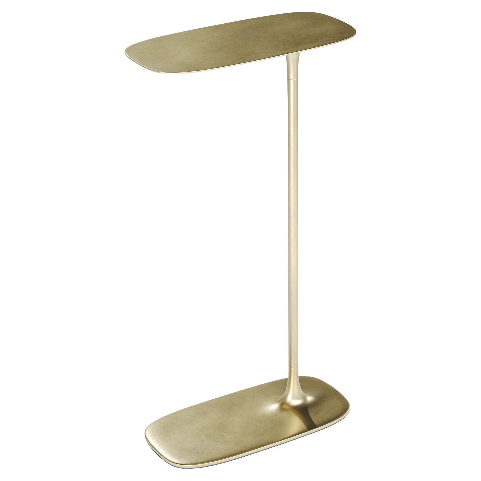 UNISM - tall side table - cast brass - brushed