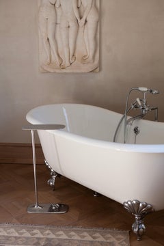 Tall Side Table - Polished Aluminium