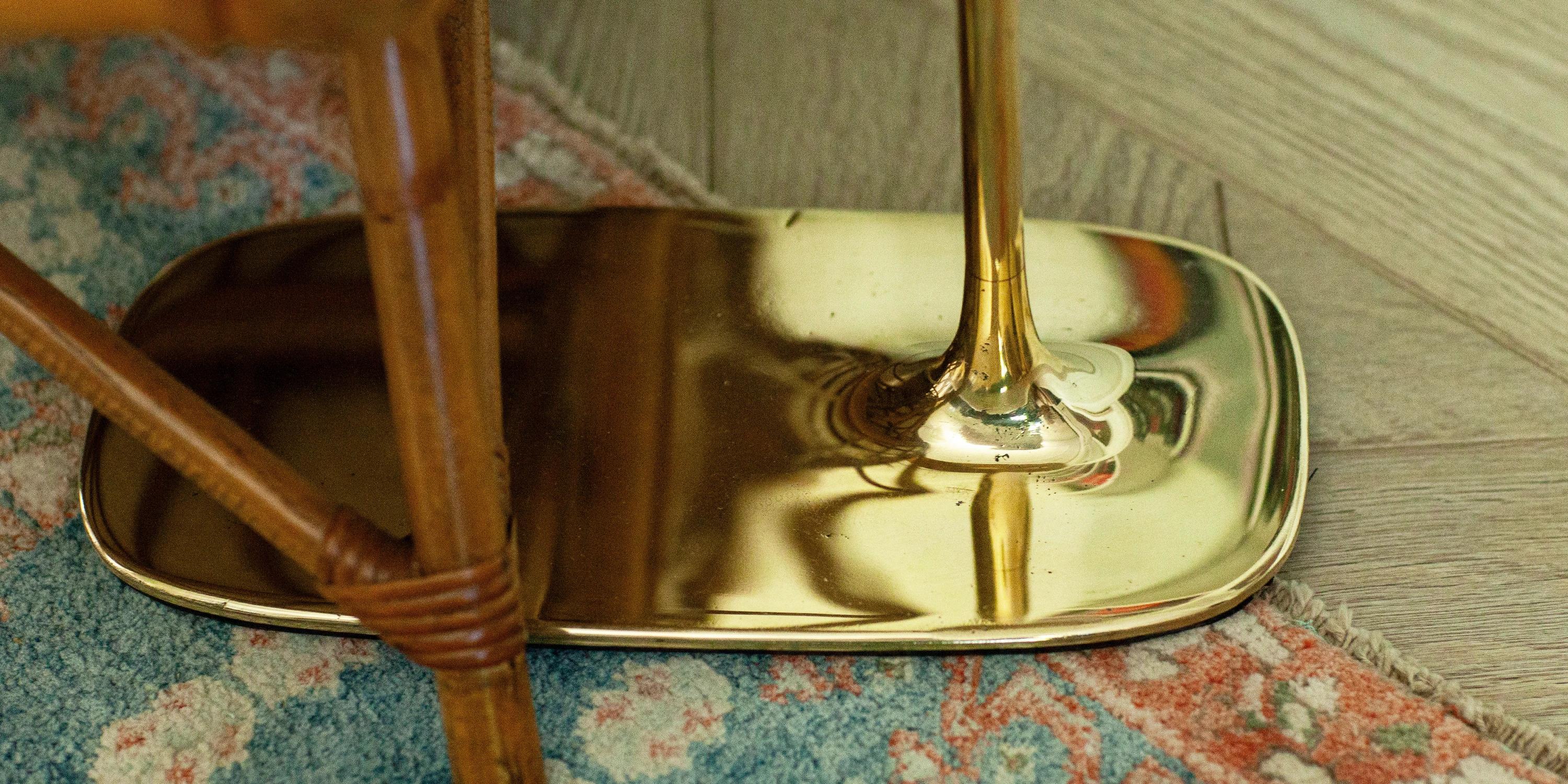 UNISM - Tall Side Table - Polished Brass For Sale 7