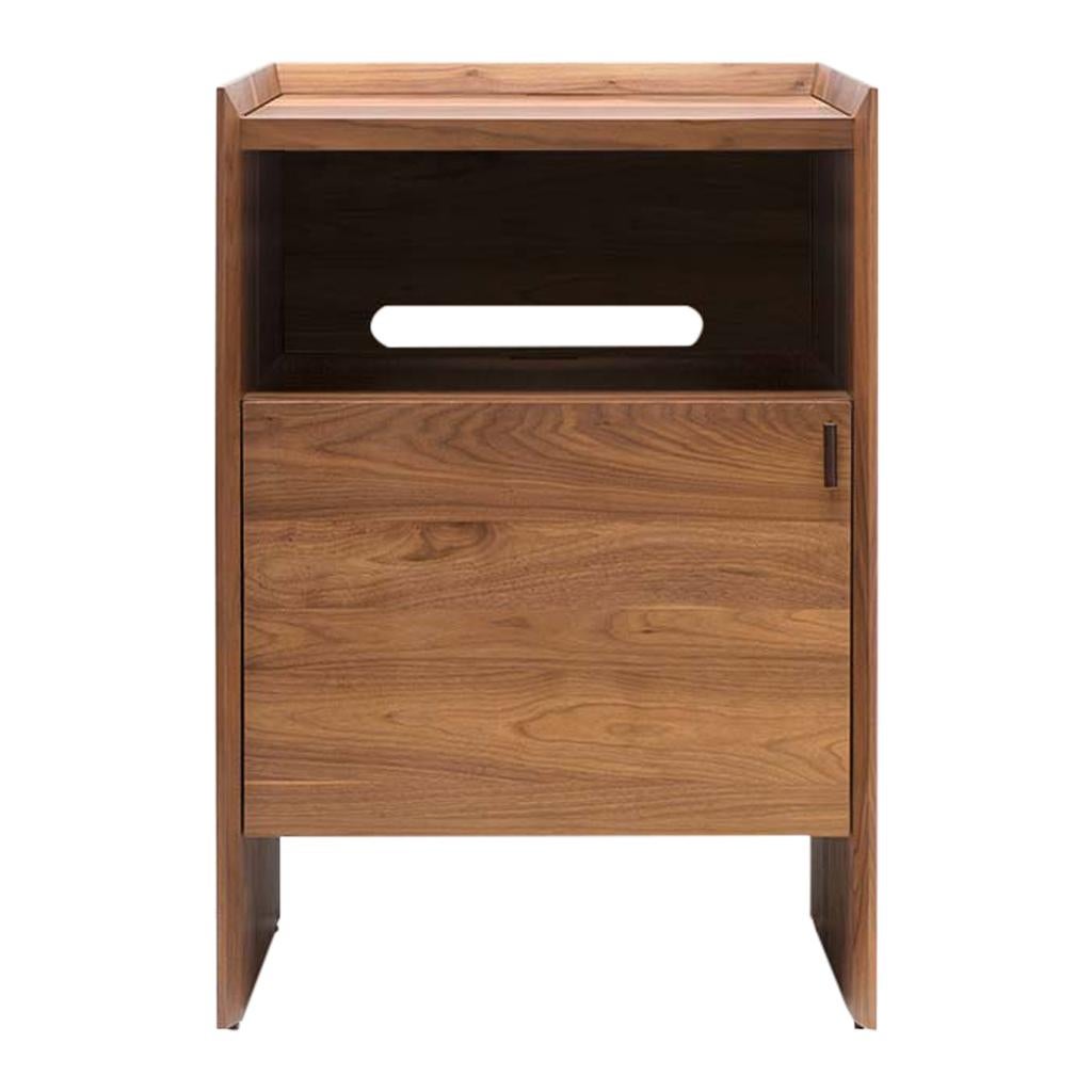 Unison for Sonos Vinyl Record Storage Stand in Natural Walnut For Sale