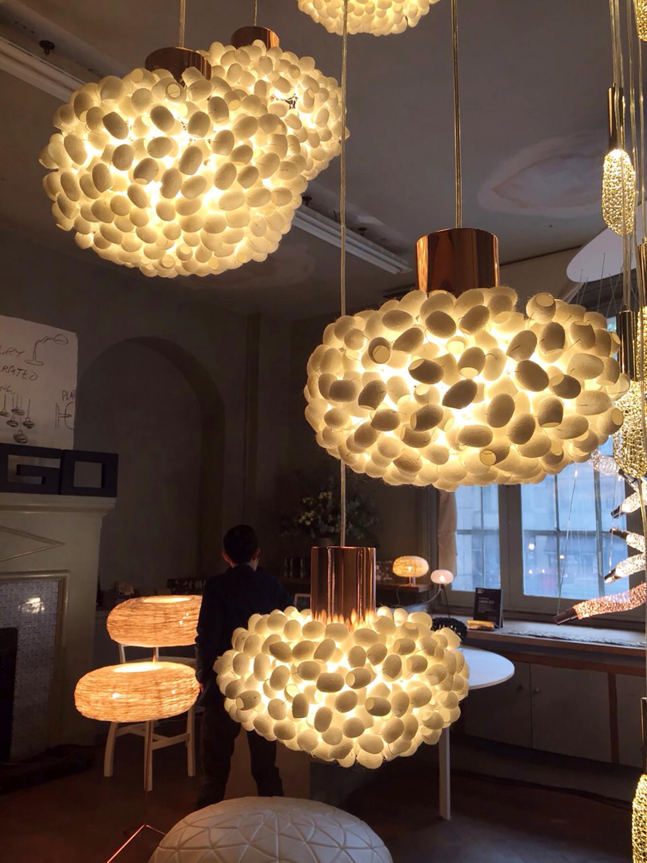 Contemporary Unit Pendant-C by Ango, Light Magic from the Silk Cocoon For Sale