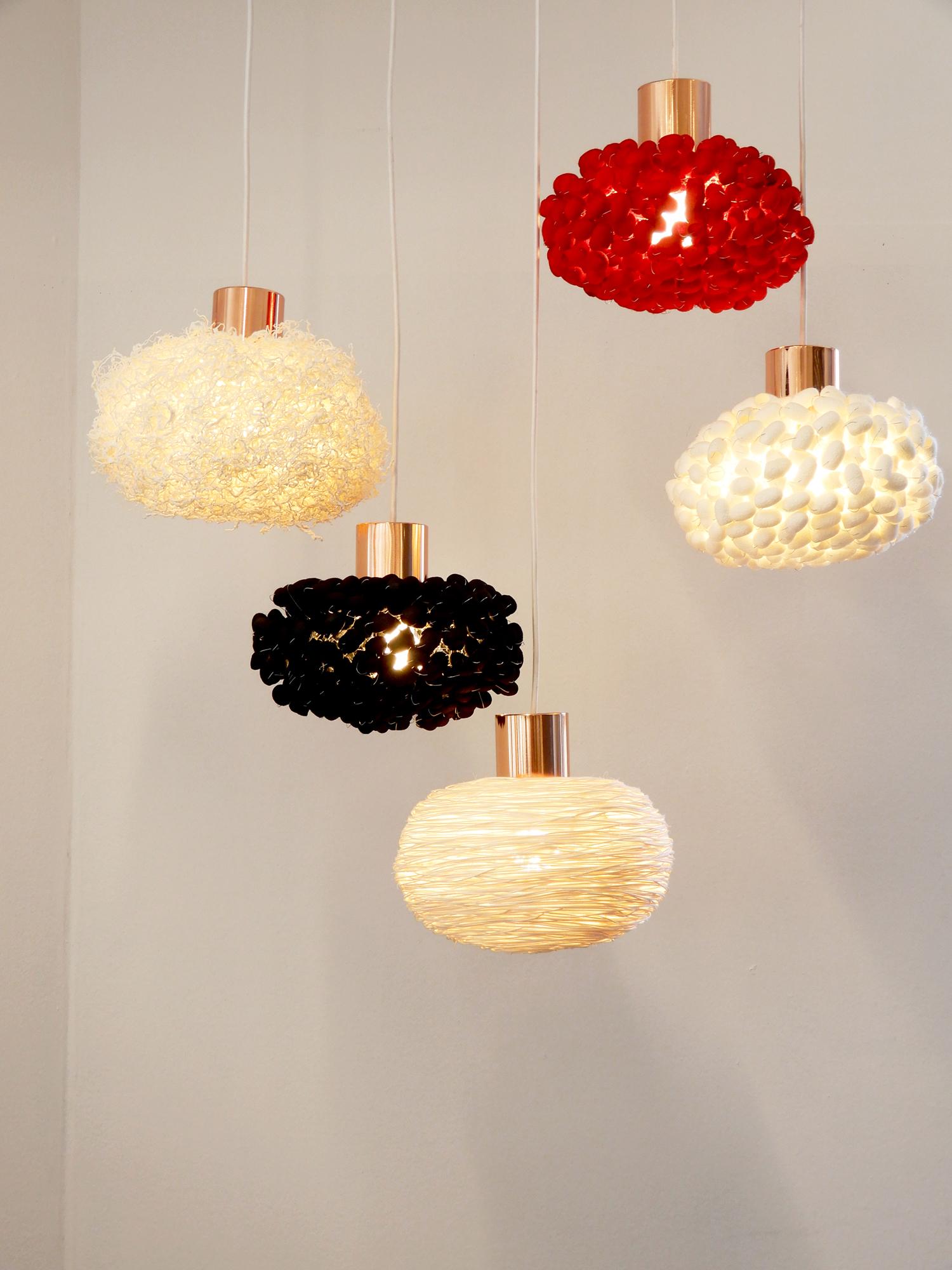 Unit 'Pendant-M' by Ango, Unique Mulberry Tree Bark Pendant Lights In New Condition For Sale In Bangkok, TH