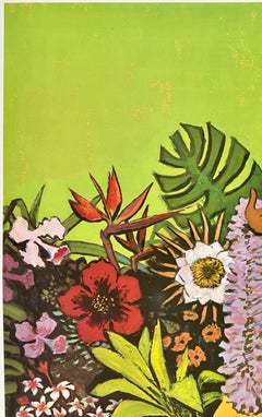UNITED AIR LINES - HAWAII Original Vintage Airline Travel Tourism Poster MCM