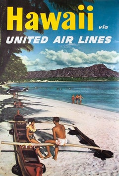 United Airlines - Hawaii Original Poster, 1960