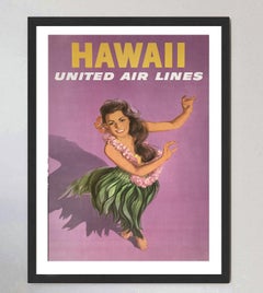 United Airlines - Poster originale delle Hawaii di Stan Galli, 1960