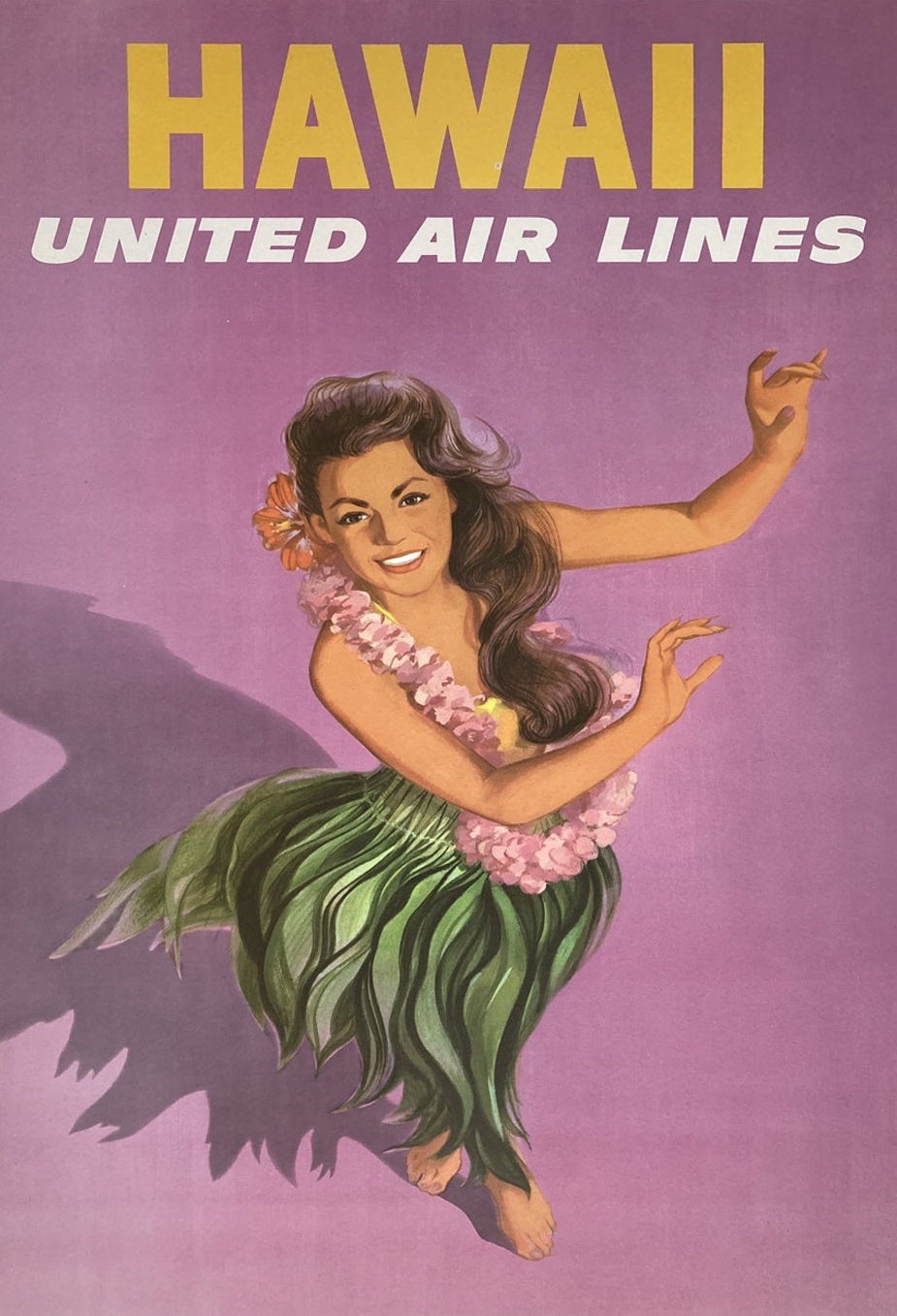 Hawaii by Clipper 1948 Pan American Airline Travel Poster, John