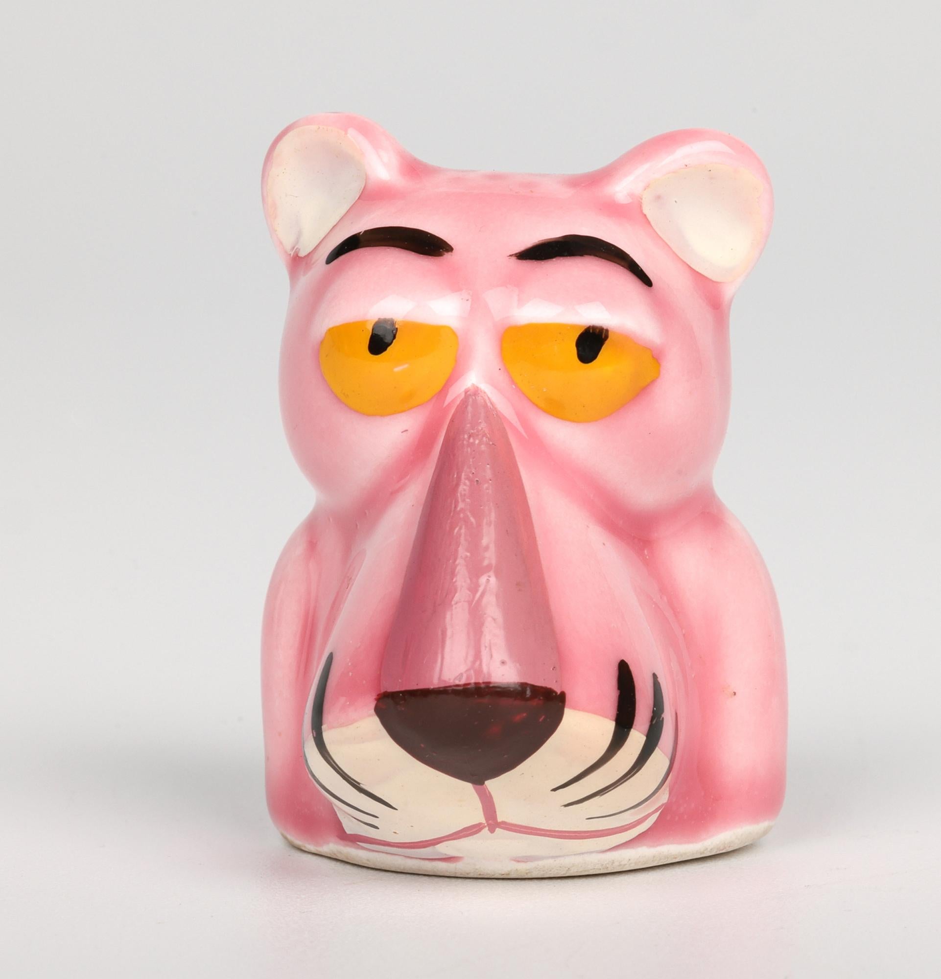 United Artists Cinco figuras vintage japonesas de la Pantera Rosa Glaseado en venta