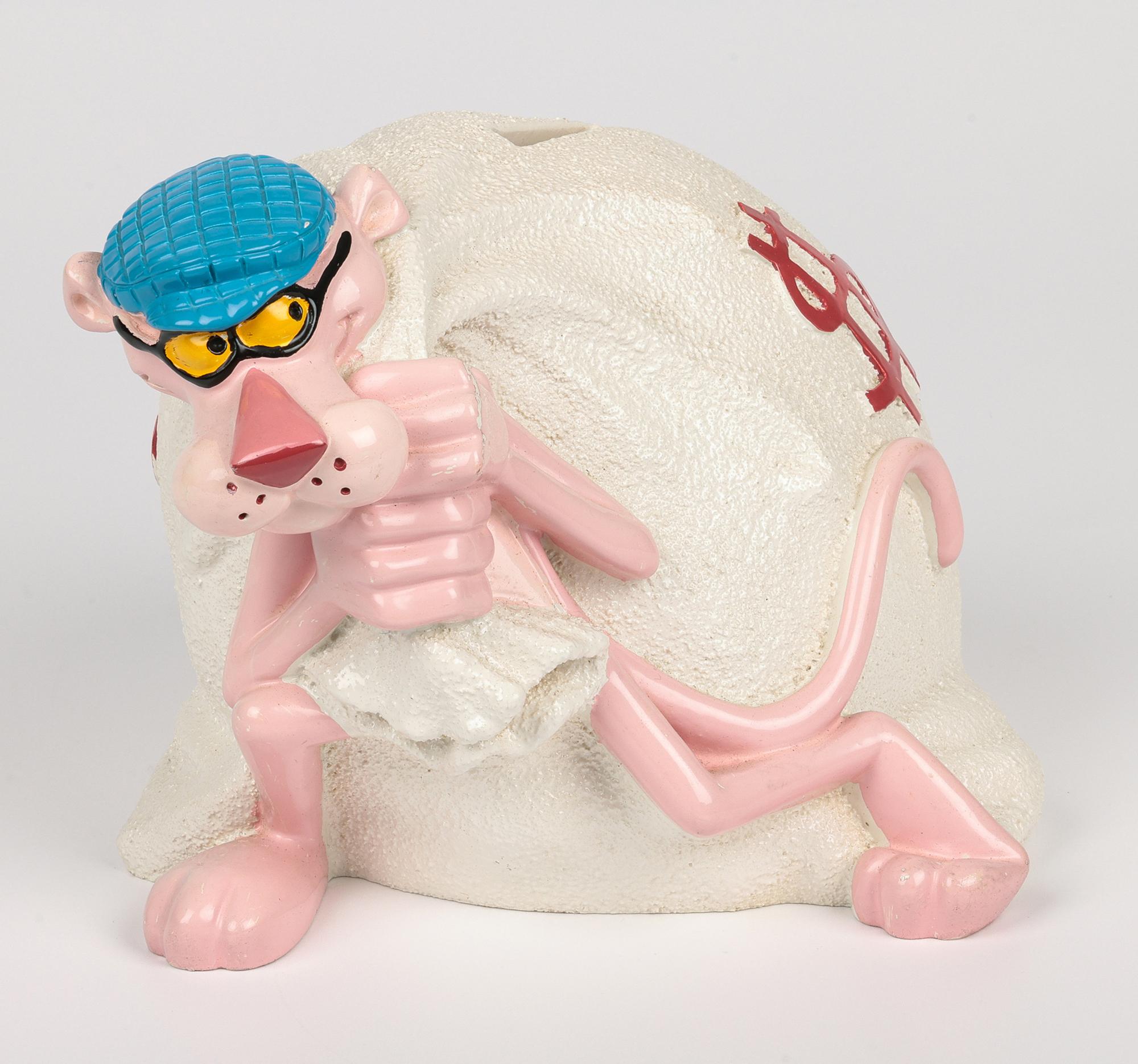 United Artists Vintage Roby Mouro Pink Panther Swag Money Box In Good Condition For Sale In Bishop's Stortford, Hertfordshire