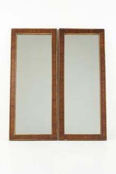 Paire de miroirs en noyer de style Brutalist Mid Century United