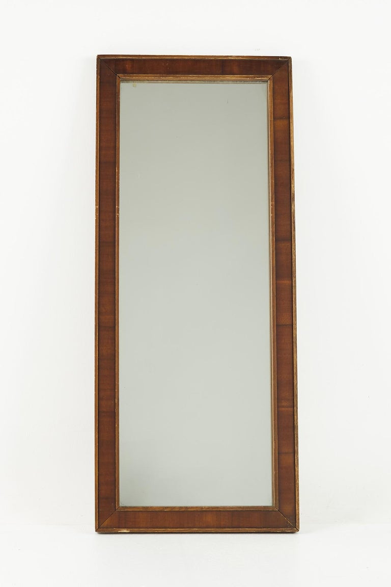 United Brutalist Mid Century Walnut Mirrors, Pair In Good Condition For Sale In Countryside, IL