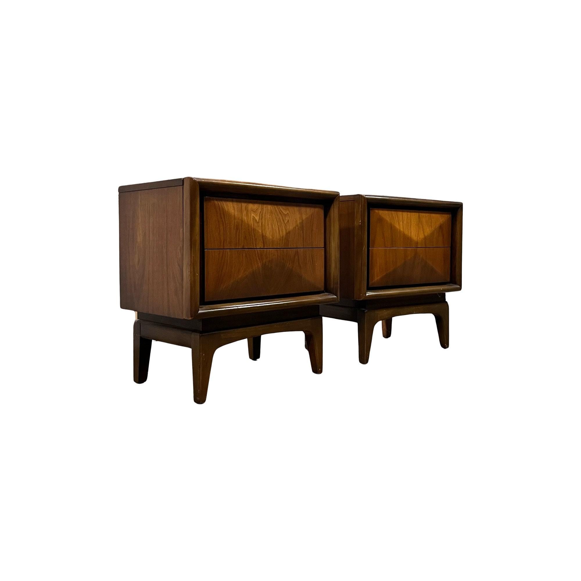 united diamond front nightstand
