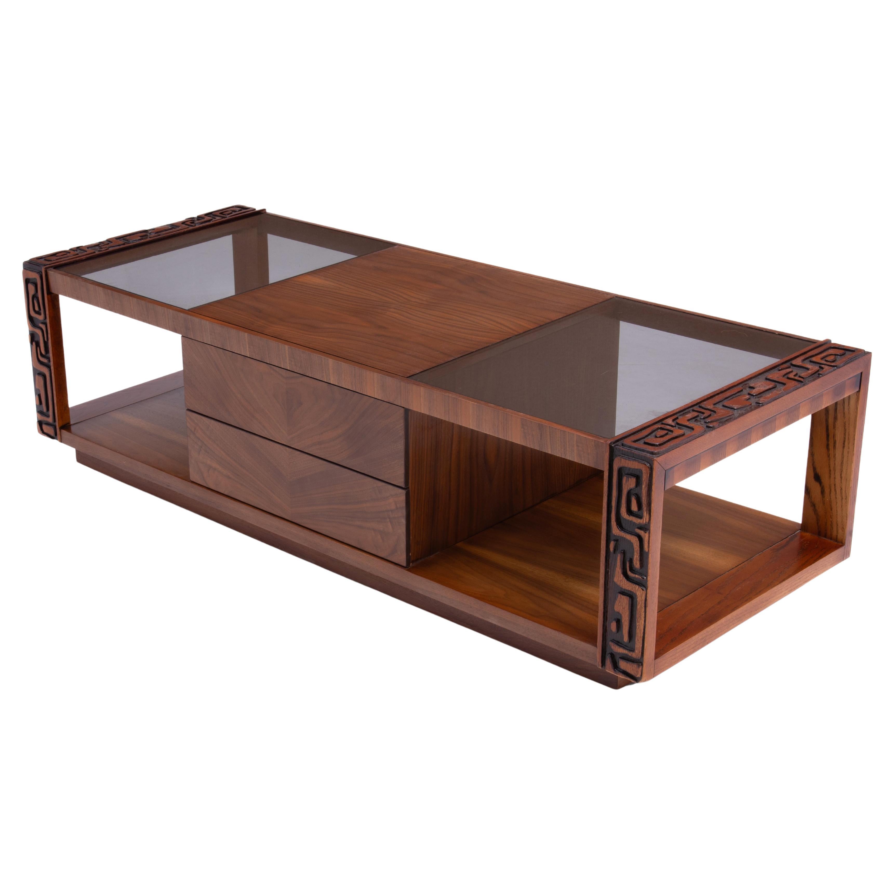 United Furniture Illustrata Tiki Coffee Table Pulaski Oceanic Witco Tribal For Sale
