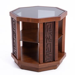 United Furniture Illustrata Tiki Octagon End Table Pulaski Oceanic Witco Tribal