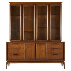Vintage United Furniture Midcentury China Walnut Cabinet