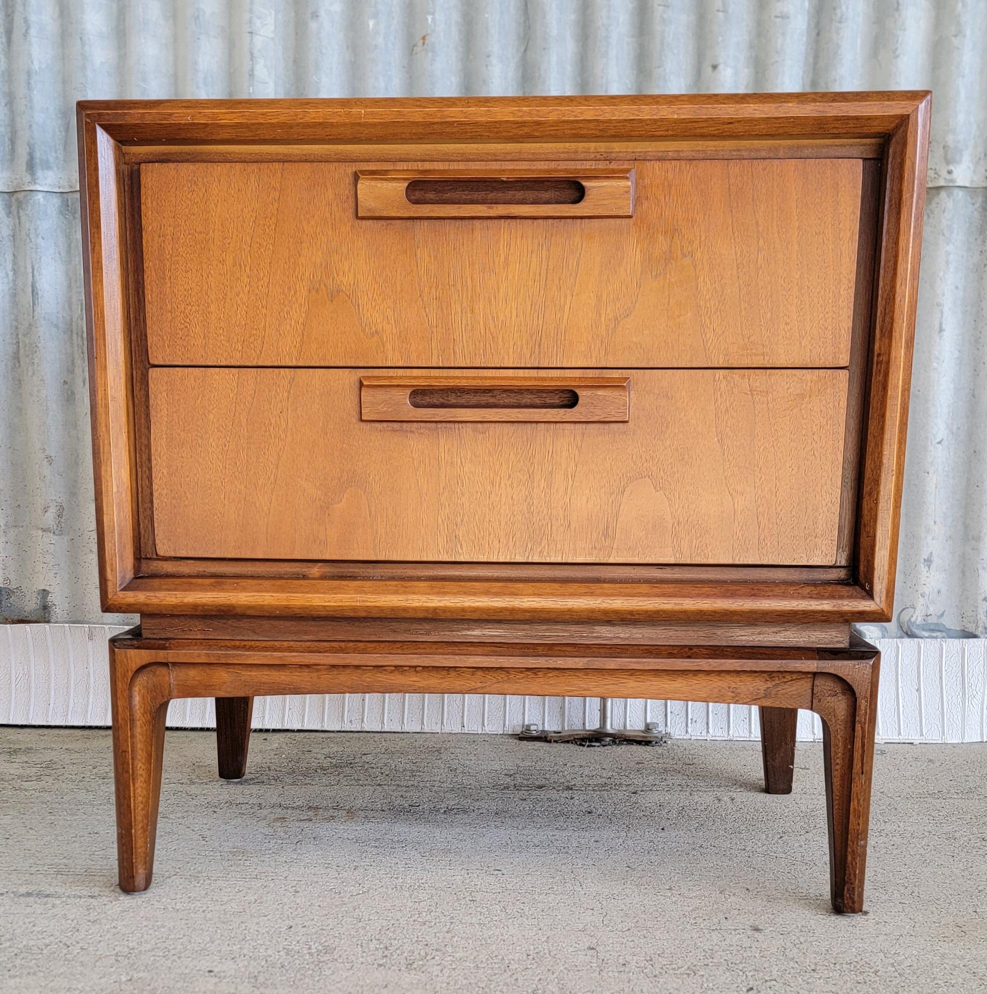 American United Furniture Mid-Century Modern Night Stand For Sale
