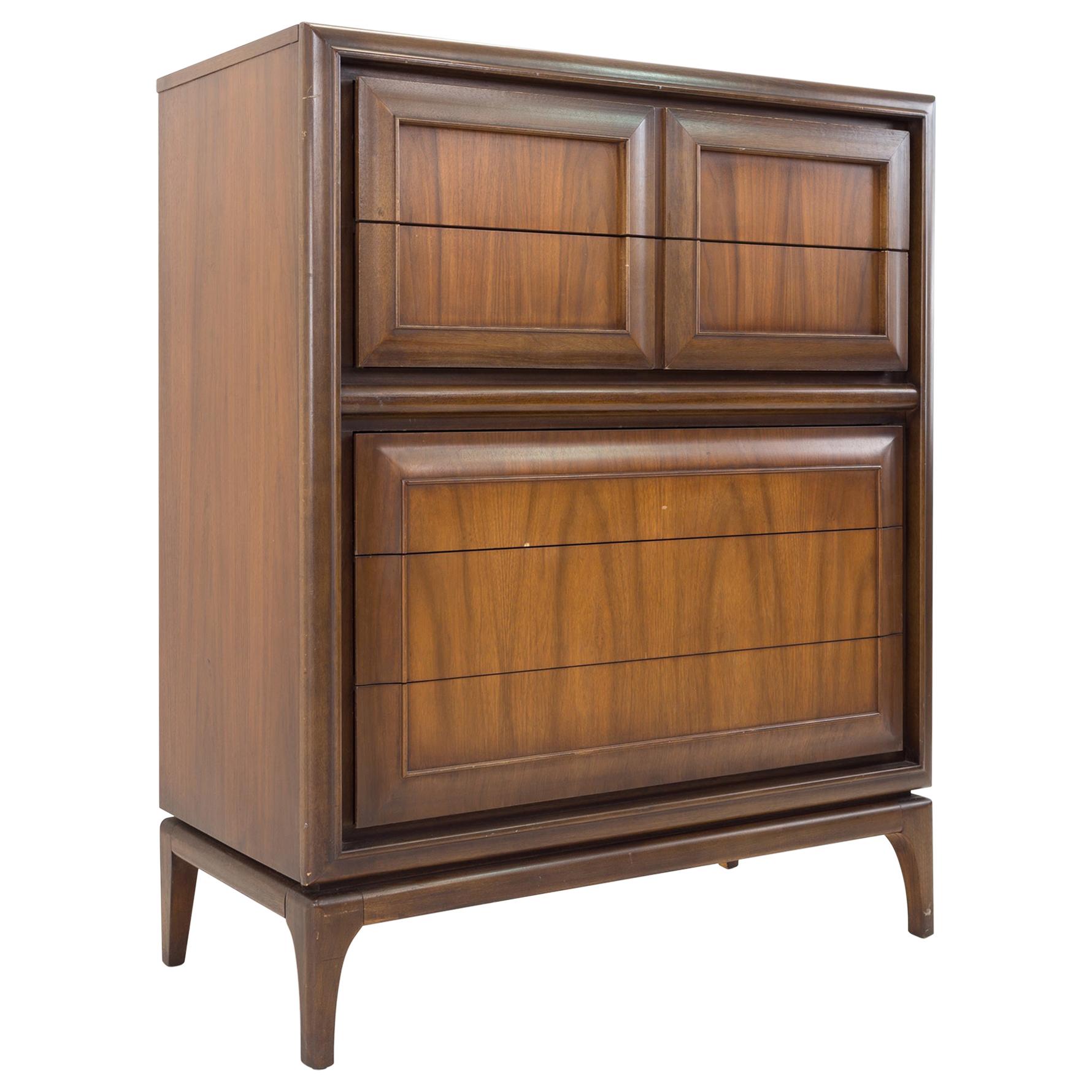 MidCentury Modern Acclaim Highboy Dresser by Lane Furniture For Sale