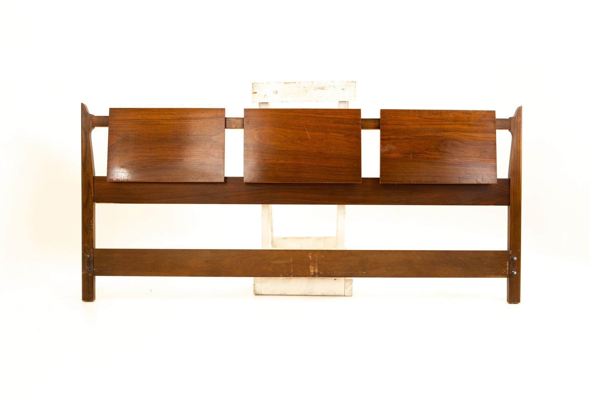 United Furniture Mid Century walnut king headboard
Headboard measures: 80 wide x 3 deep x 36 high

All pieces of furniture can be had in what we call restored vintage condition. That means the piece is restored upon purchase so it’s free of