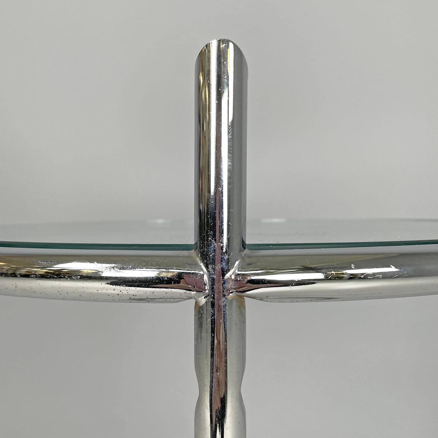 United Kingdom modern chromed metal glass coffee table E 1027 Eileen Gray, 1990s 7