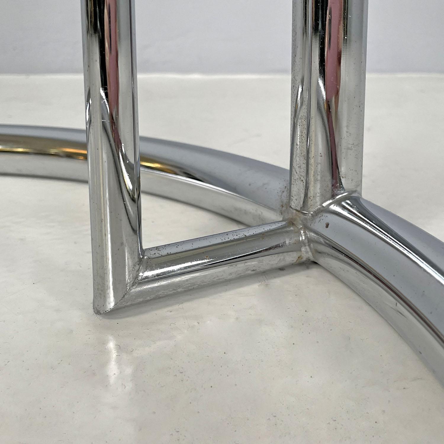 United Kingdom modern chromed metal glass coffee table E 1027 Eileen Gray, 1990s 11