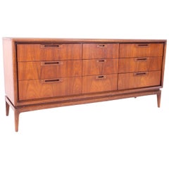 United Mid Century 9-Drawer Lowboy Dresser