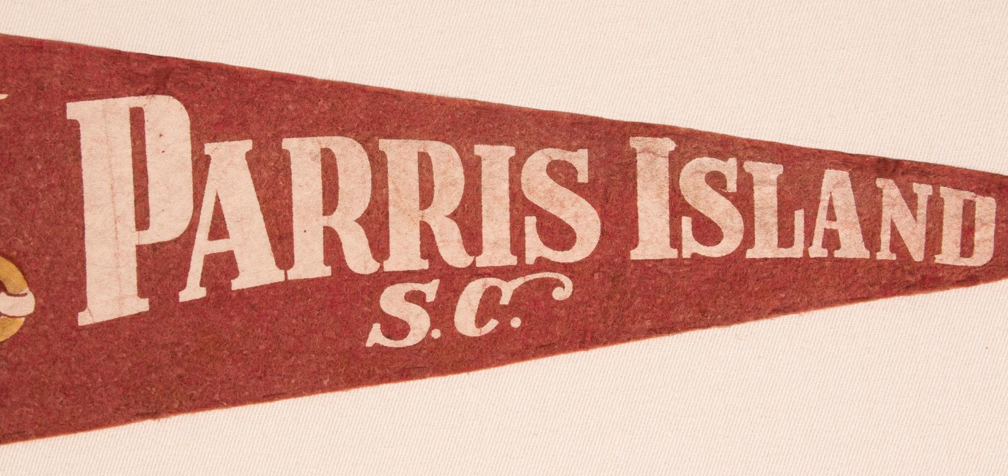 20th Century United State Marine Corps Parris Island Pennant ca 1917-1930 For Sale