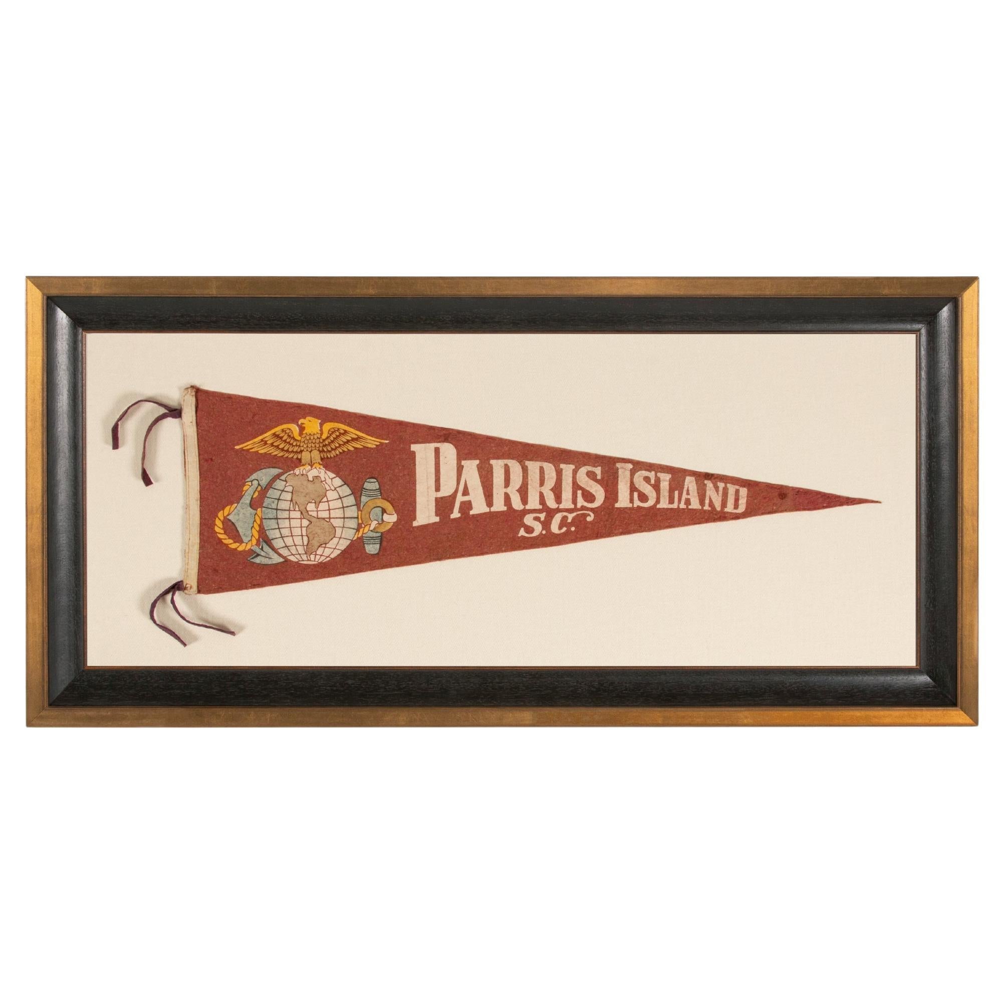 United State Marine Corps Parris Island Pennant ca 1917-1930
