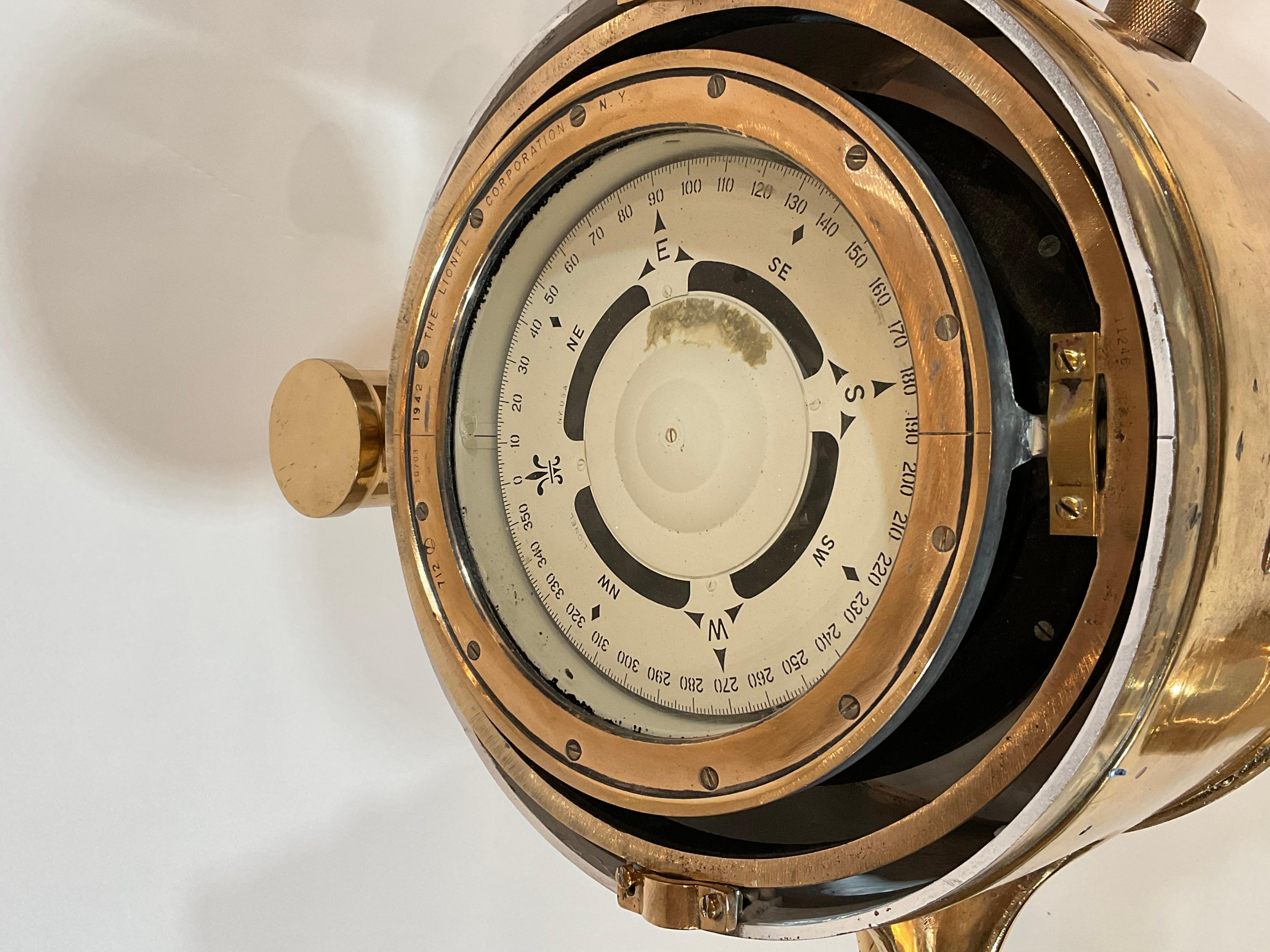 United State Navy Schiffe Binnacle Kompass im Angebot 6