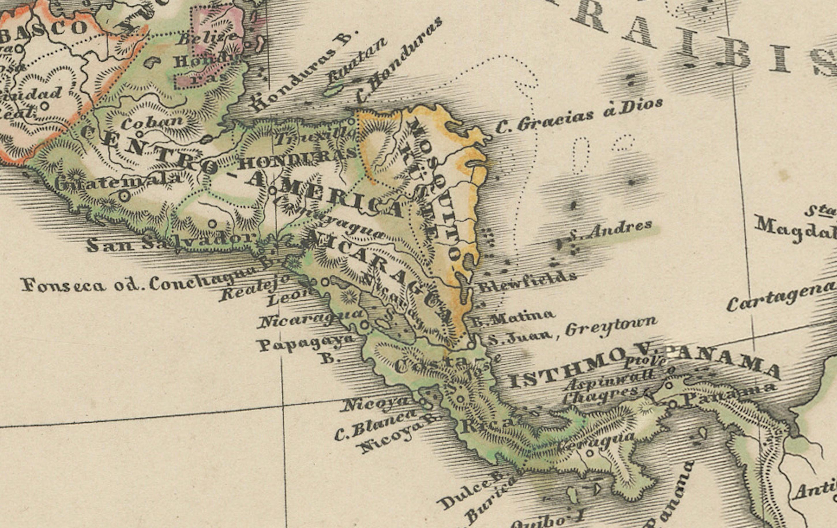 Stati Uniti, Canada e Messico - Mappa dell'America del Nord 1857 in vendita 3