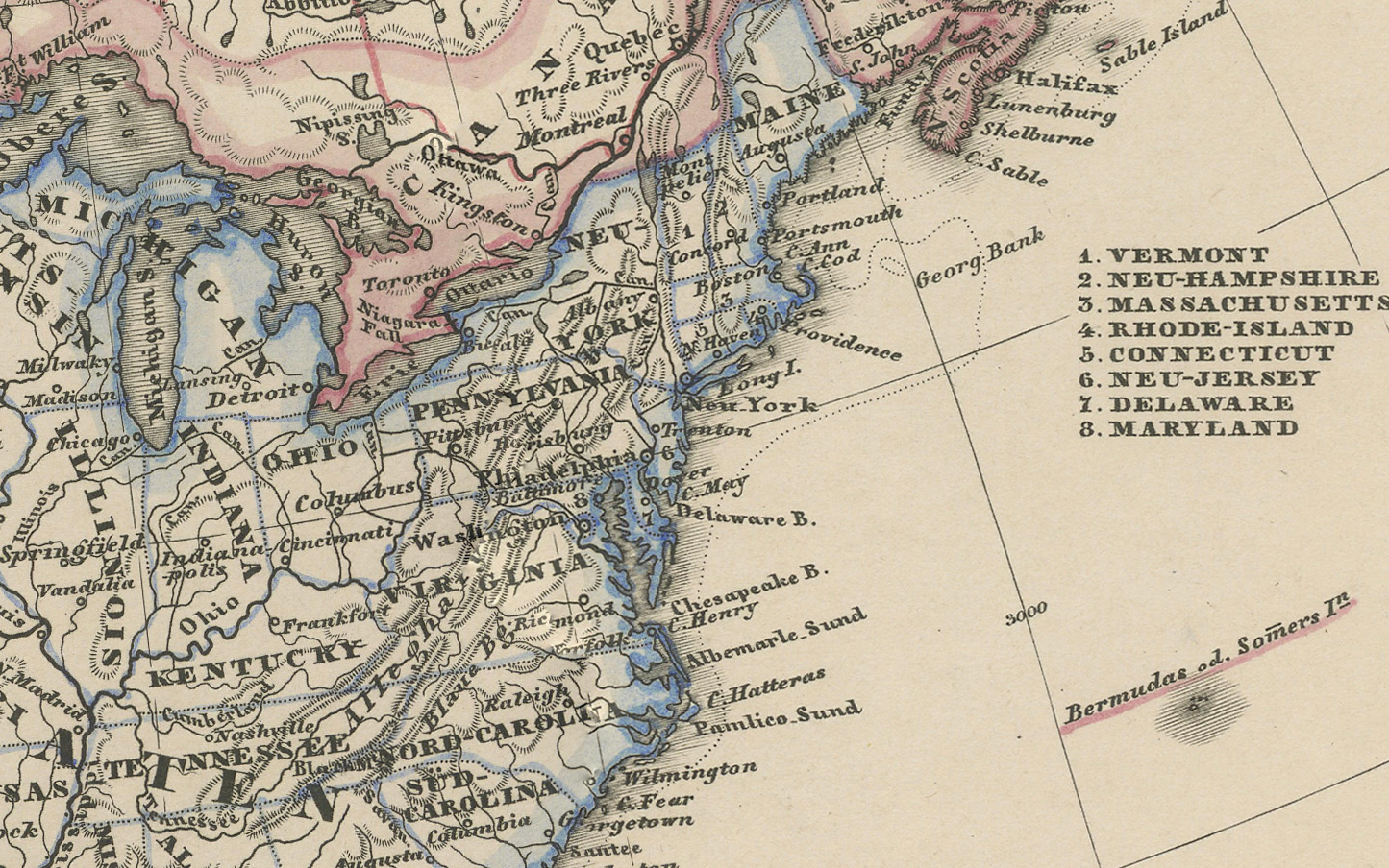 Mappa dell'America del Nord - Stati Uniti, Canada, Messico 1857

Questa impressionante stampa antica mostra 