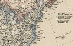 United States, Canada & Mexico – 1857 North America Map