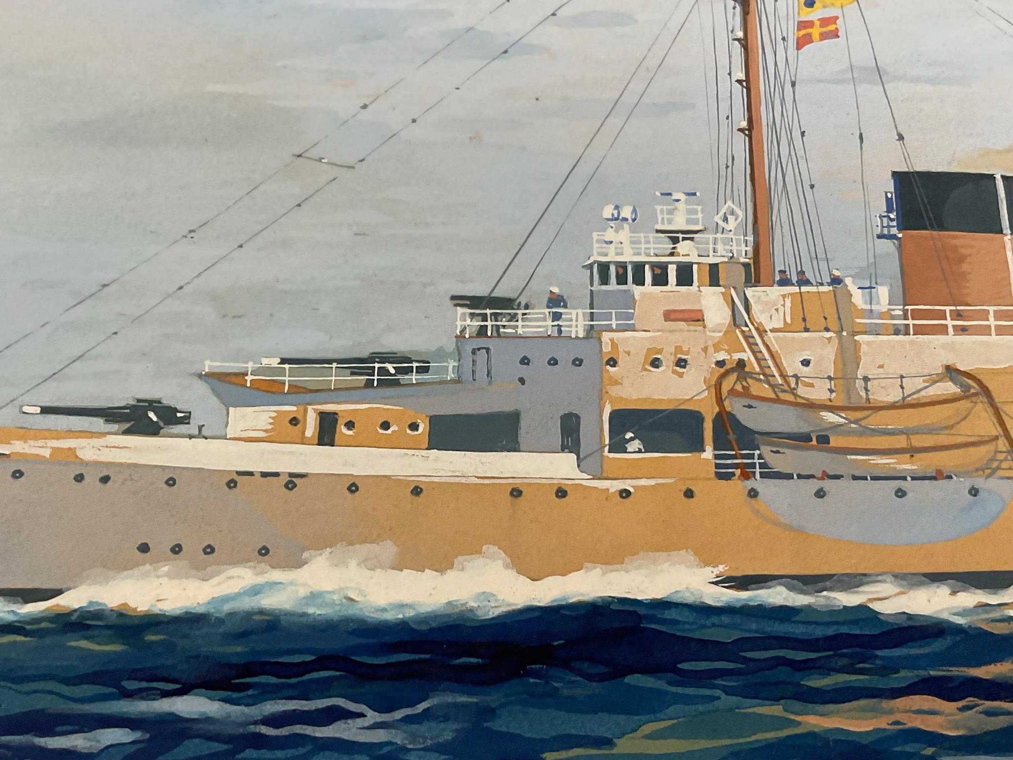 Canvas United States Coast Guard Cutter George W. Campbell WPG 32 For Sale