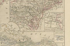 United States, Mexico & West Indies Map – Nieuwe Hand-Atlas, 1876