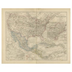 United States, Mexico & West Indies Map – Nieuwe Hand-Atlas, 1876