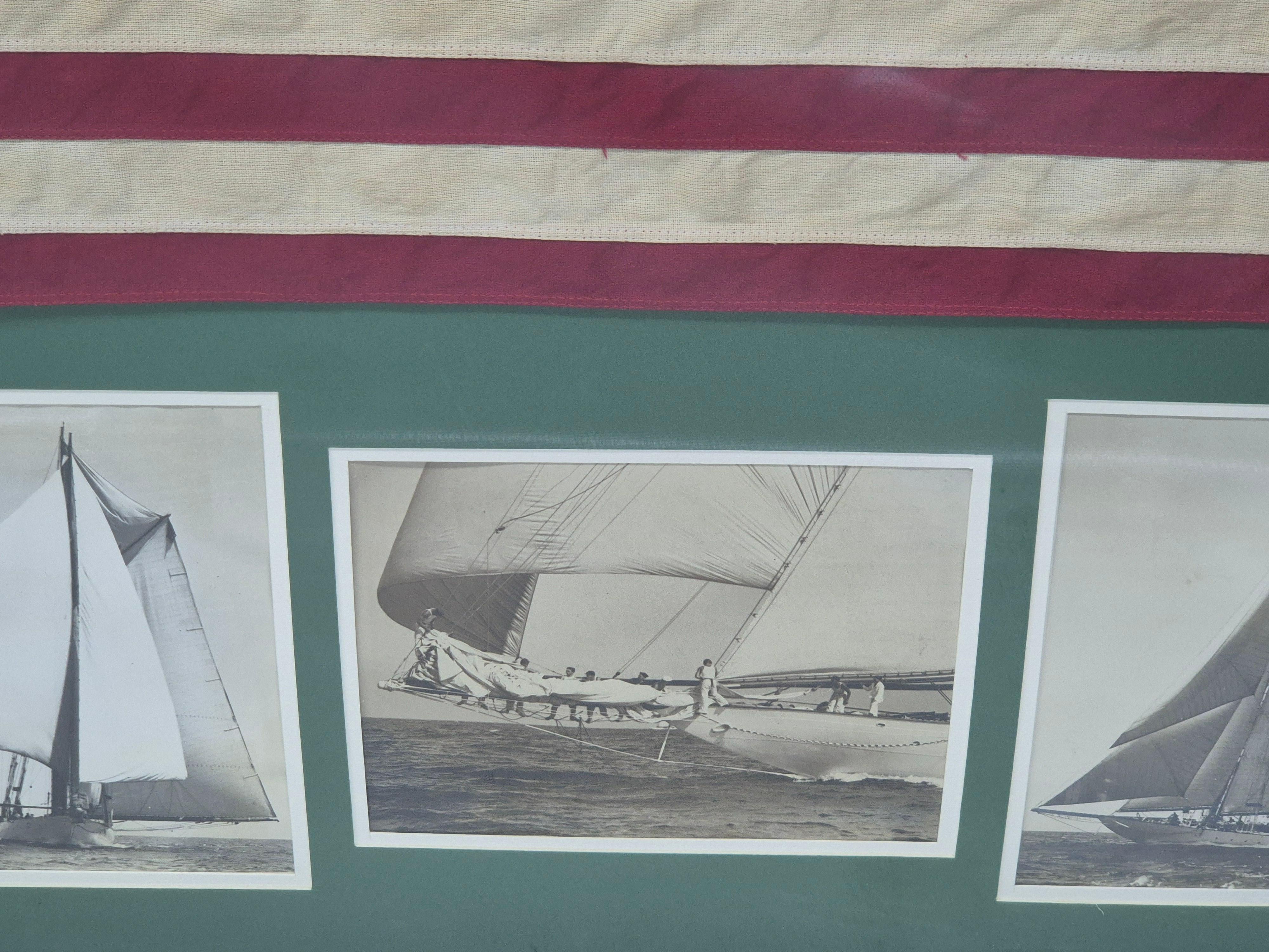 Bandera de Yate de los Estados Unidos en Marco Shadowbox en venta 6