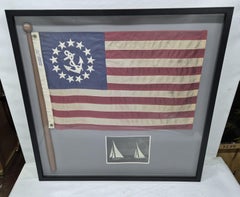 United States Yacht Ensign Flag in Shadowbox Frame