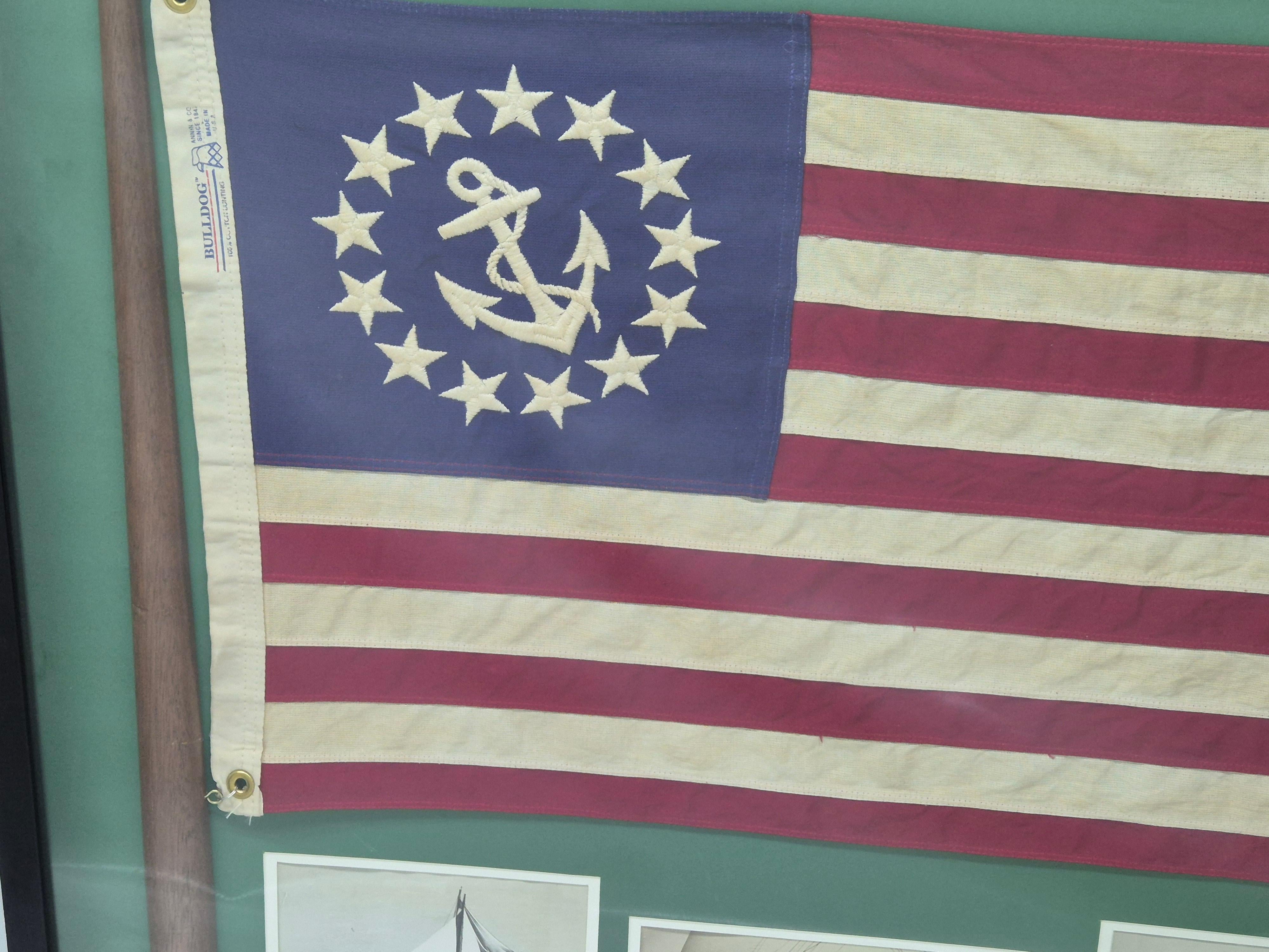 Bandera de Yate de los Estados Unidos en Marco Shadowbox en venta 1