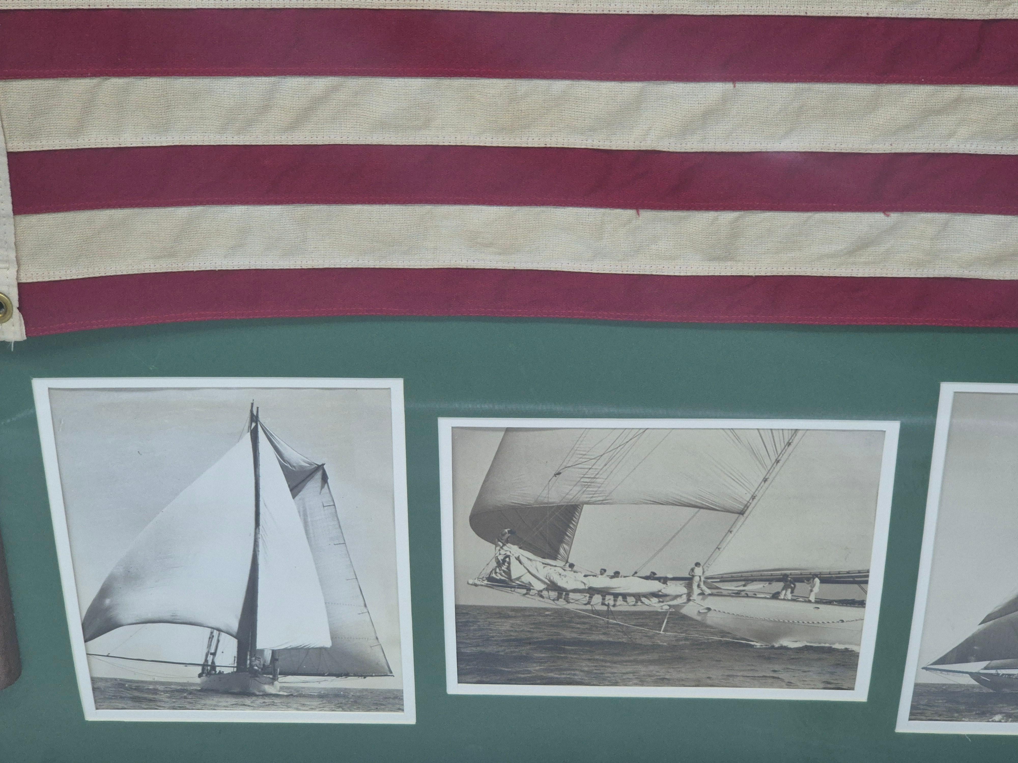 Bandera de Yate de los Estados Unidos en Marco Shadowbox en venta 2