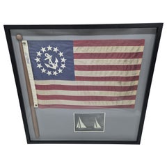 United States Yacht Ensign Flag in Shadowbox Frame