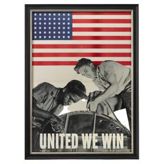 "United We Win" Vintage Wwii Poster, 1942