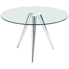 Unity, Round Glass Dining Table, Designed by Karim Rashid, Made in Italy