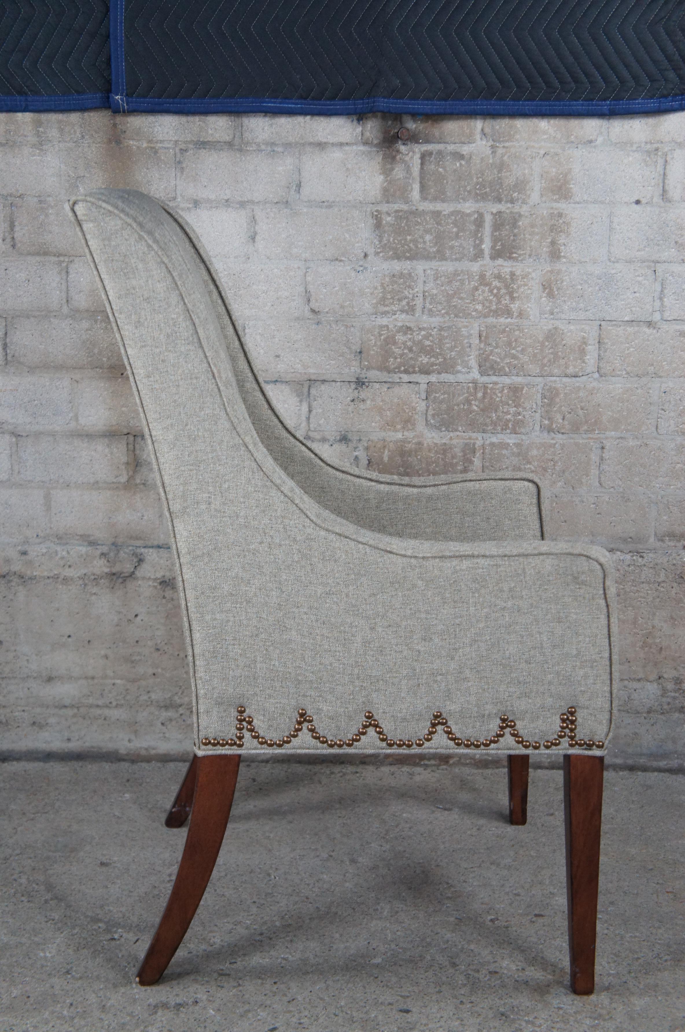 gray slipper chair