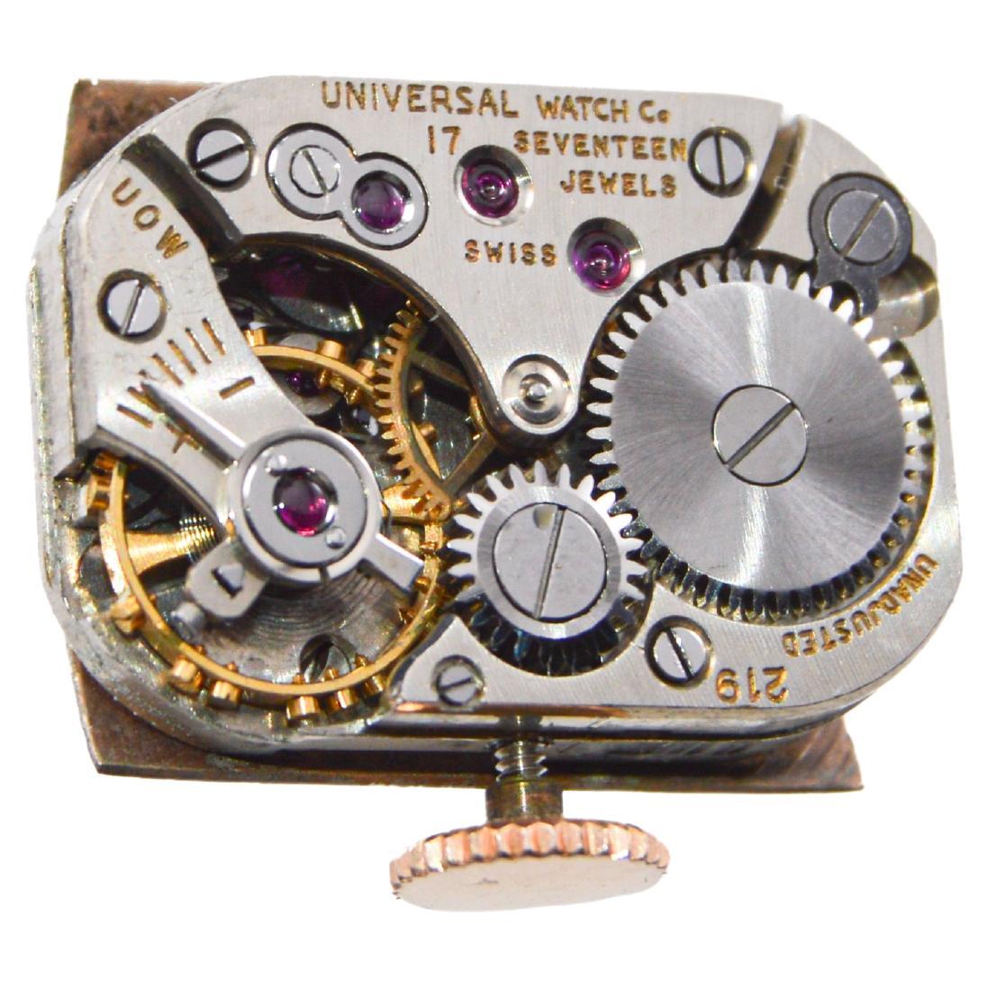 Universal Geneve 18Kt Pink Gold Art Deco Ladies Watch Hand Made from 1940's en vente 8