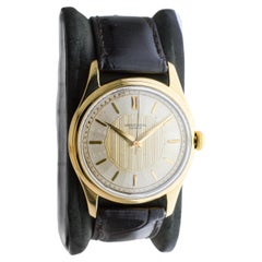 Universal Geneve 18Kt massivem Gold Motor gedreht Original-Zifferblatt 1950er Jahren