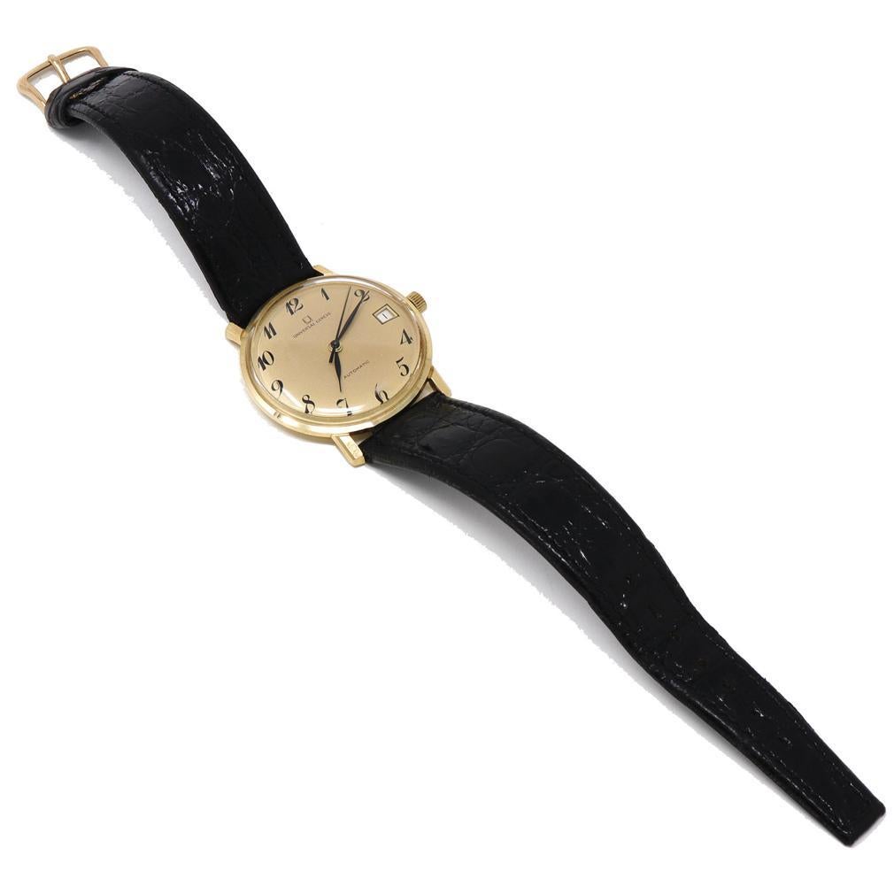 Universal Geneve, Automatic 14K Yellow Gold Men's Wrist Watch For Sale 6