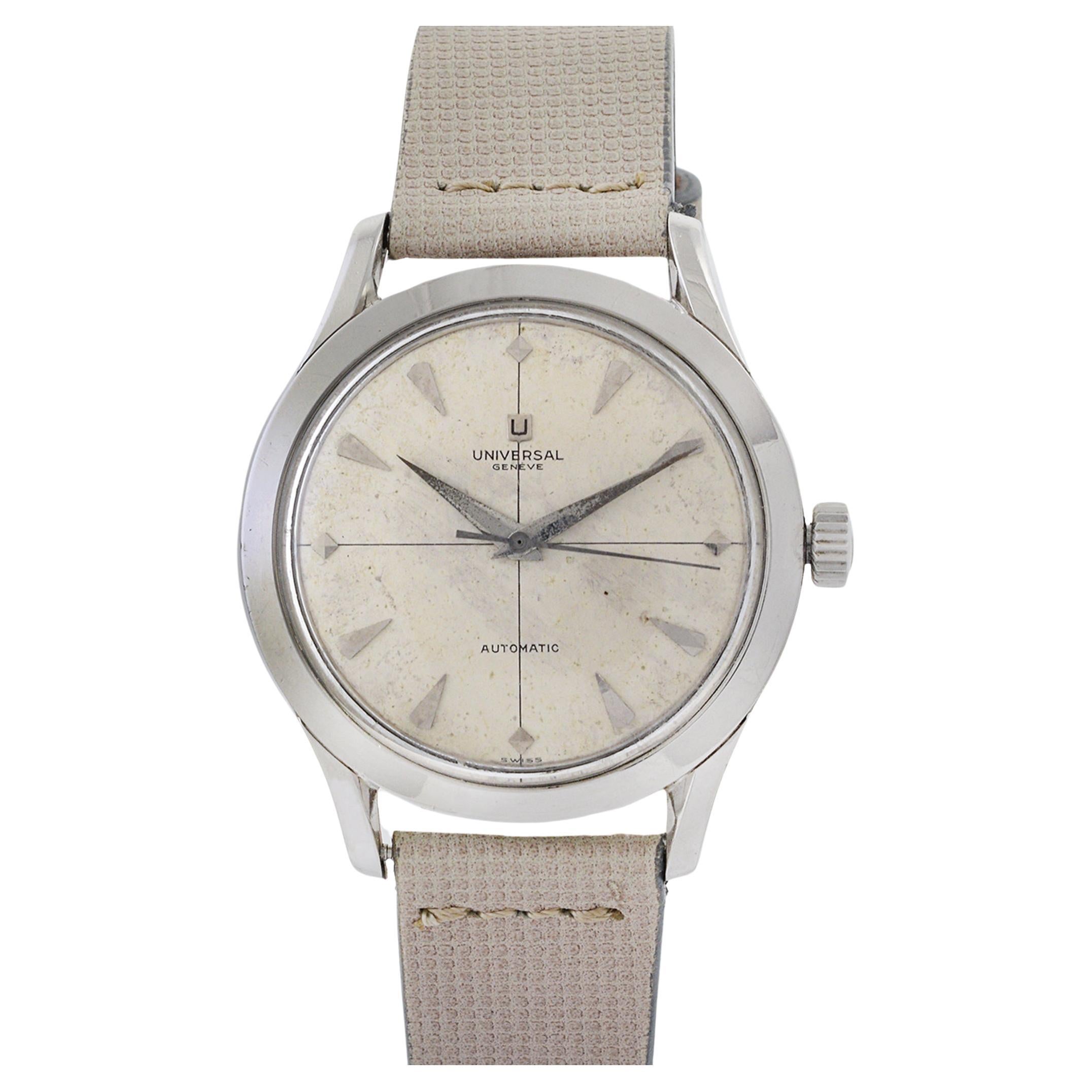 Universal Geneve Calatava Stainless Steel Crosshair Dial Automatic