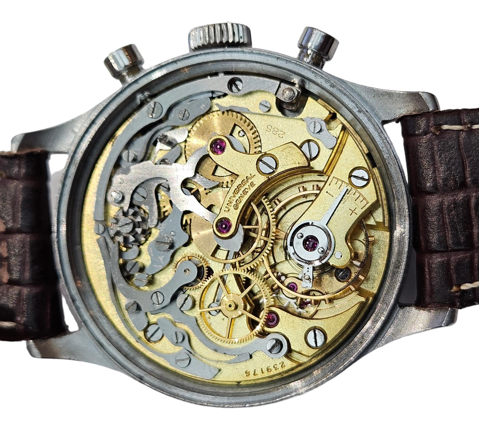 Reloj de pulsera cronógrafo Universal Genève Jumbo Uni Compax  en venta 6