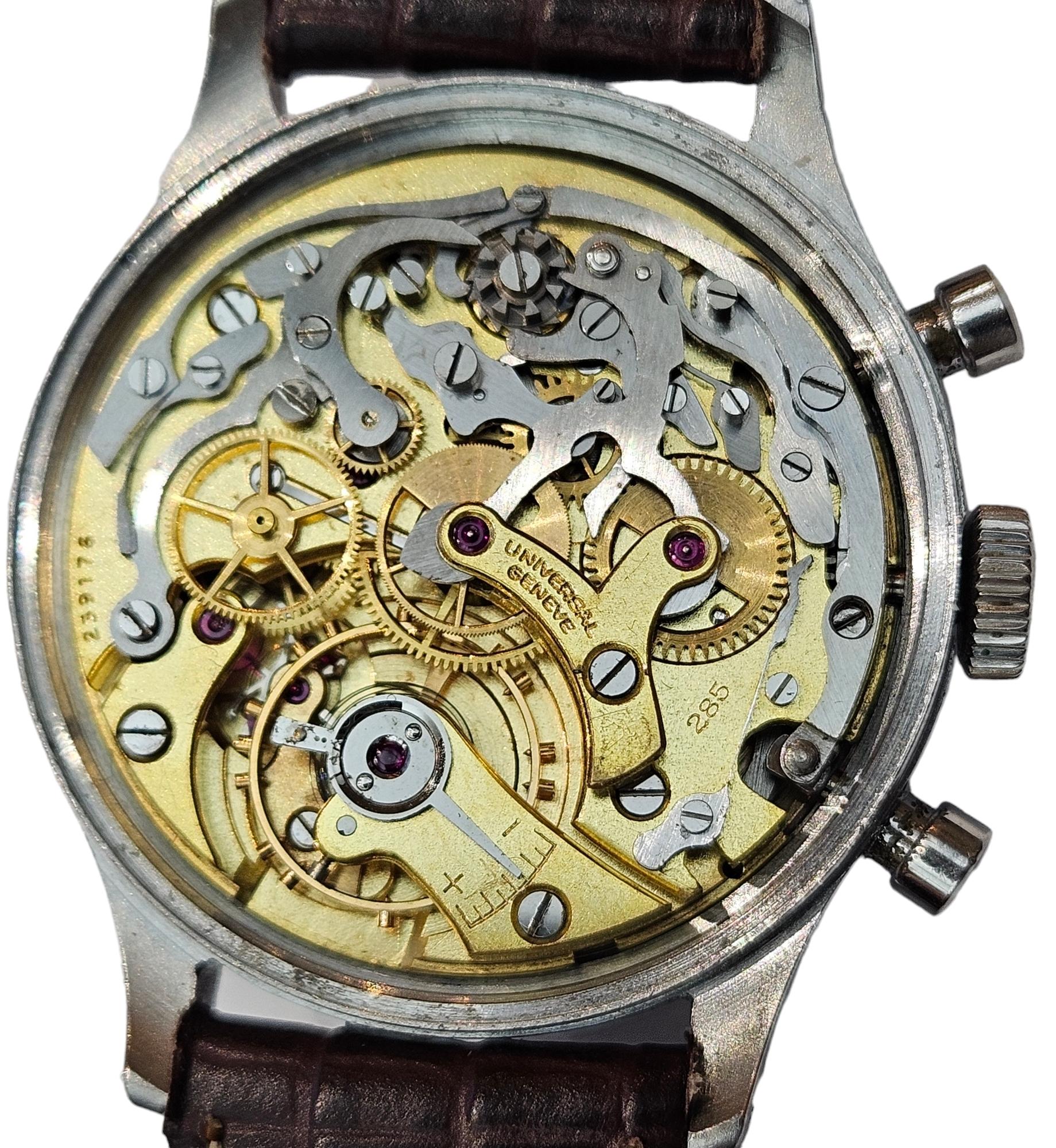 Universal Genève Jumbo Uni Compax Montre-bracelet chronographe  en vente 7