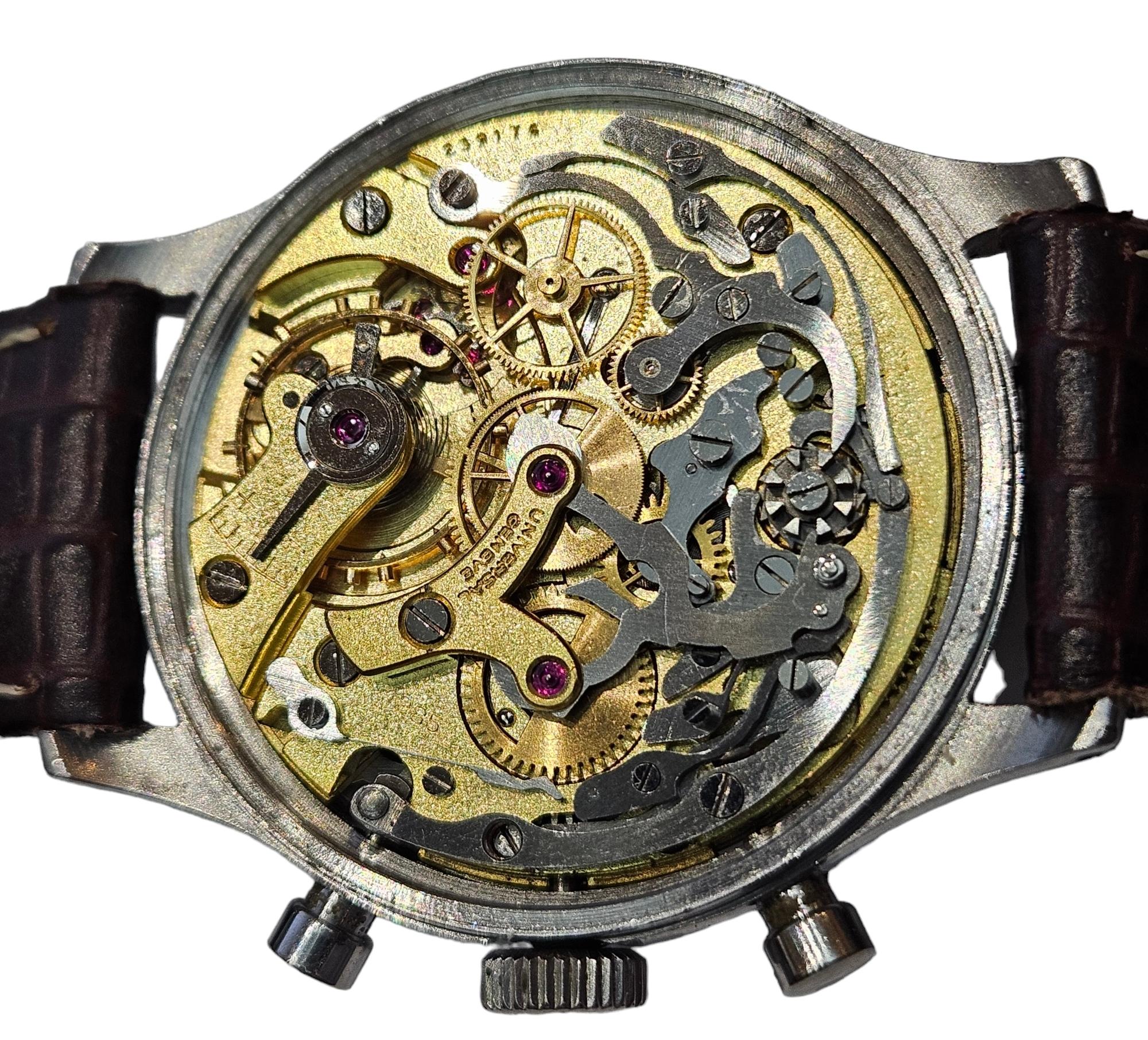 Universal Genève Jumbo Uni Compax Montre-bracelet chronographe  en vente 8