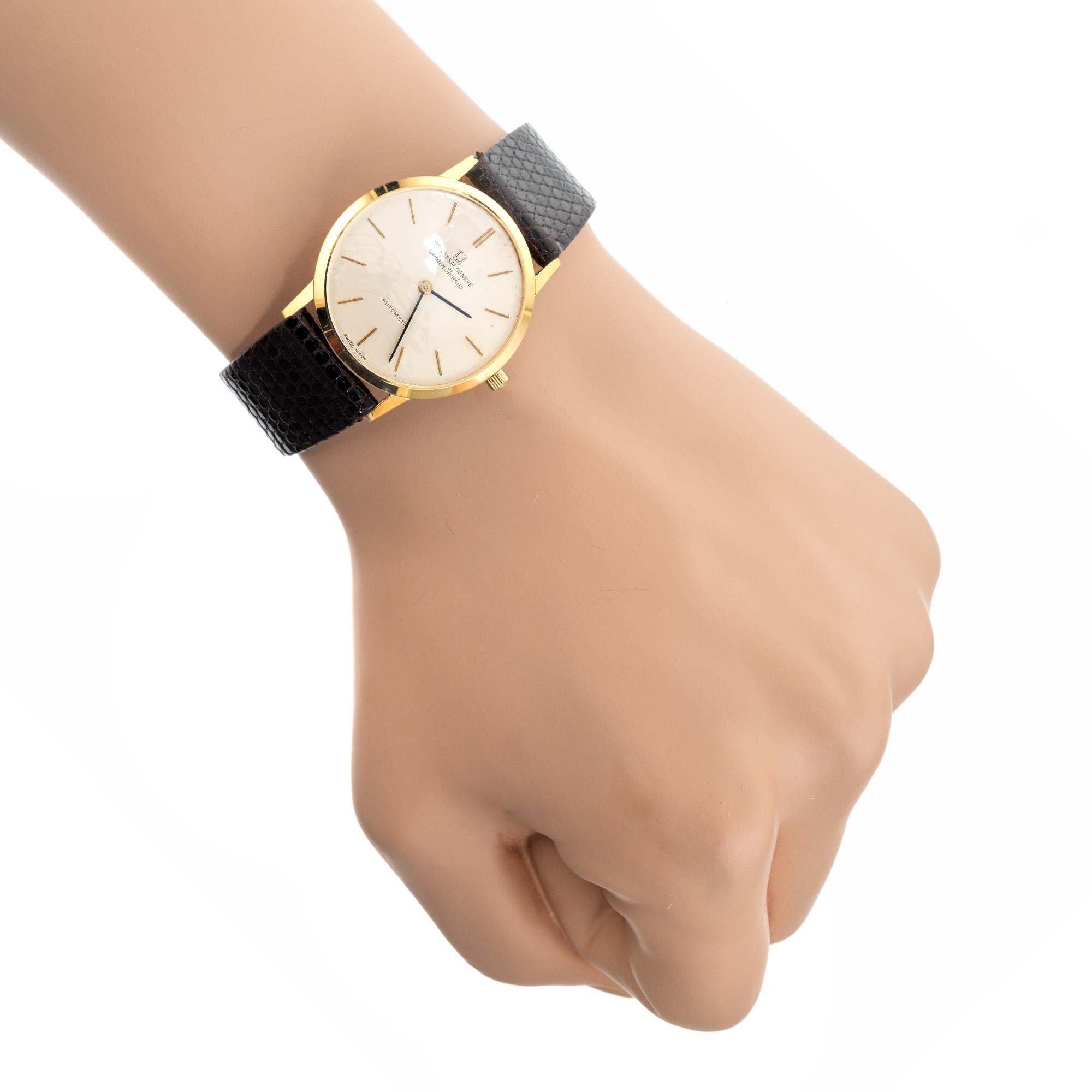 Women's Universal Geneve Micro Rotor Calatrava Golden Shadow Mens Wristwatch For Sale