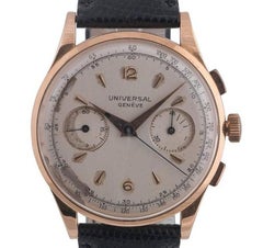 Orologio da polso Universal Genève in oro rosa Uni-Compax Ref 124103, circa anni '50